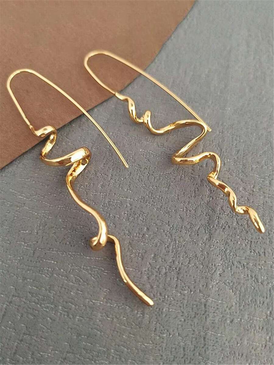 Vintage Fashion Earrings - 1 Pair Fashionable Women's Abstract Design