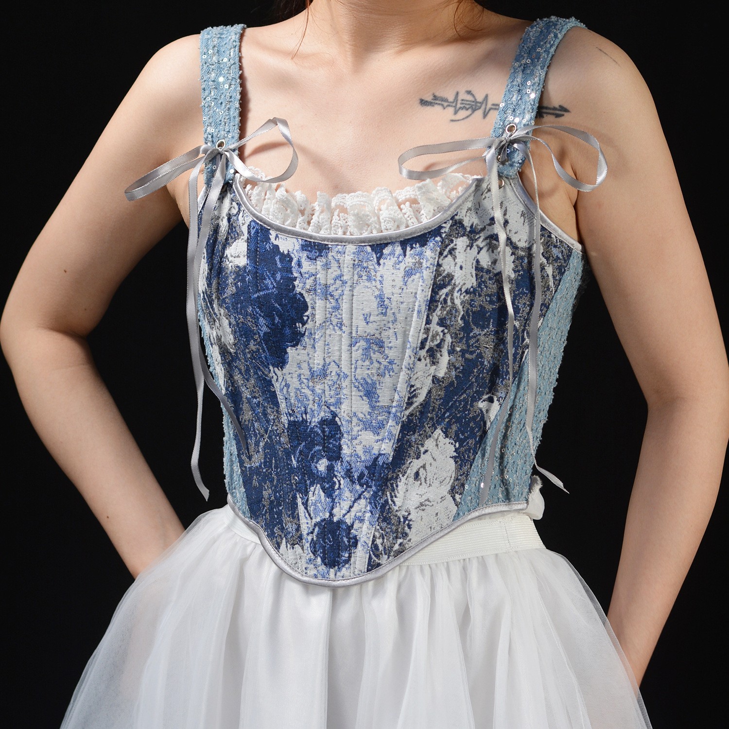 Vintage Fashion Tv - Fashion Floral Print Overbust Corset For
