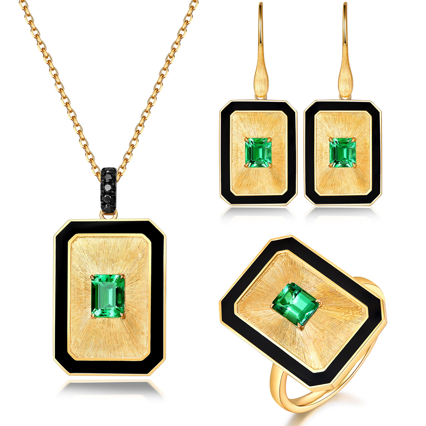 Vintage Fashion Earrings - Young Vintage Luxury Green Sapphire Ring