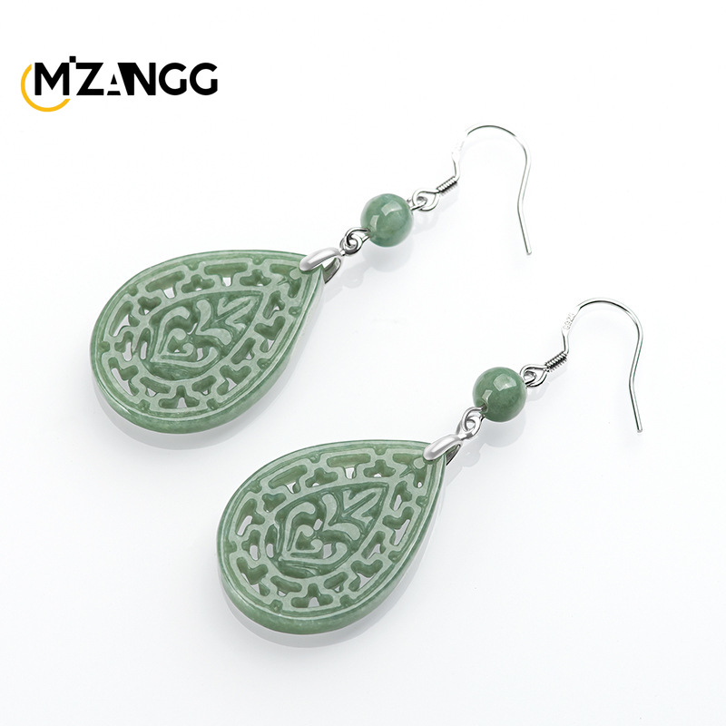 Natural Jadeite Vintage Hollow - огляд і ціна Vintage Fashion Earrings