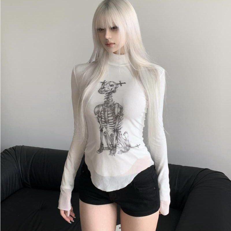 Skull Gothic slim Turtleneck s - огляд і ціна Turtleneck Knit 90S
