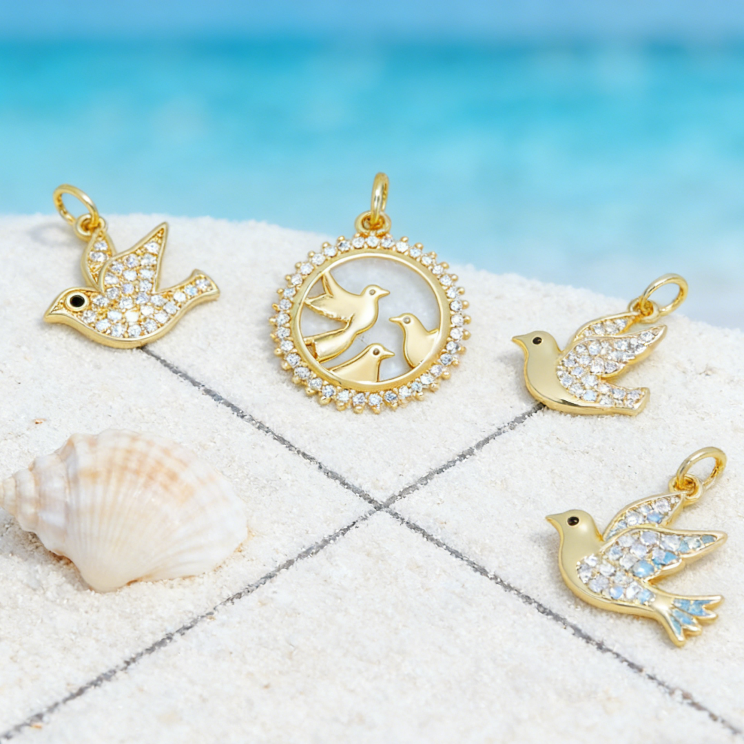 5Pcs Pendants Brass Cubic Zirc - огляд і ціна Vintage Fashion Earrings