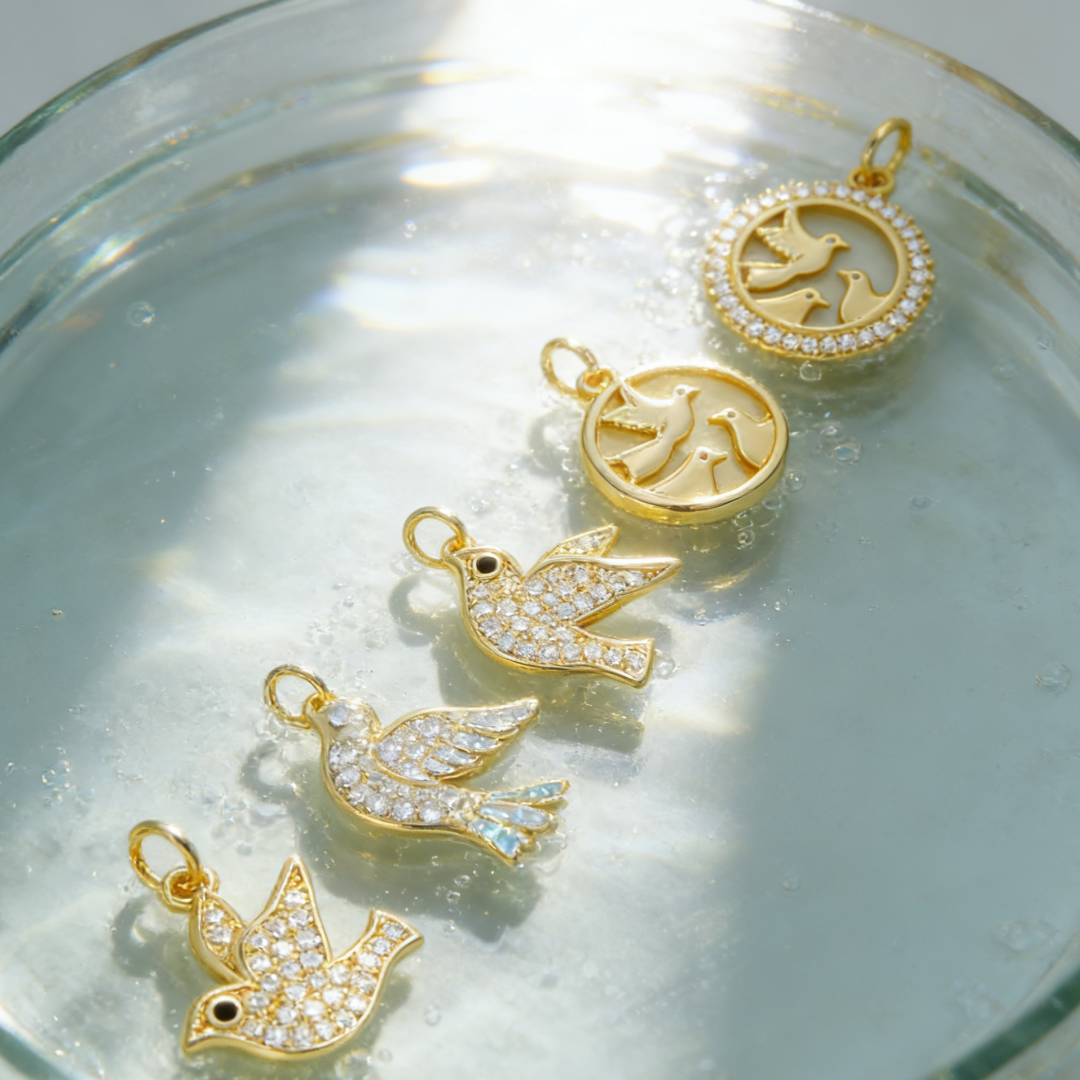 5Pcs Pendants Brass Cubic Zirc - огляд і ціна Vintage Fashion Earrings