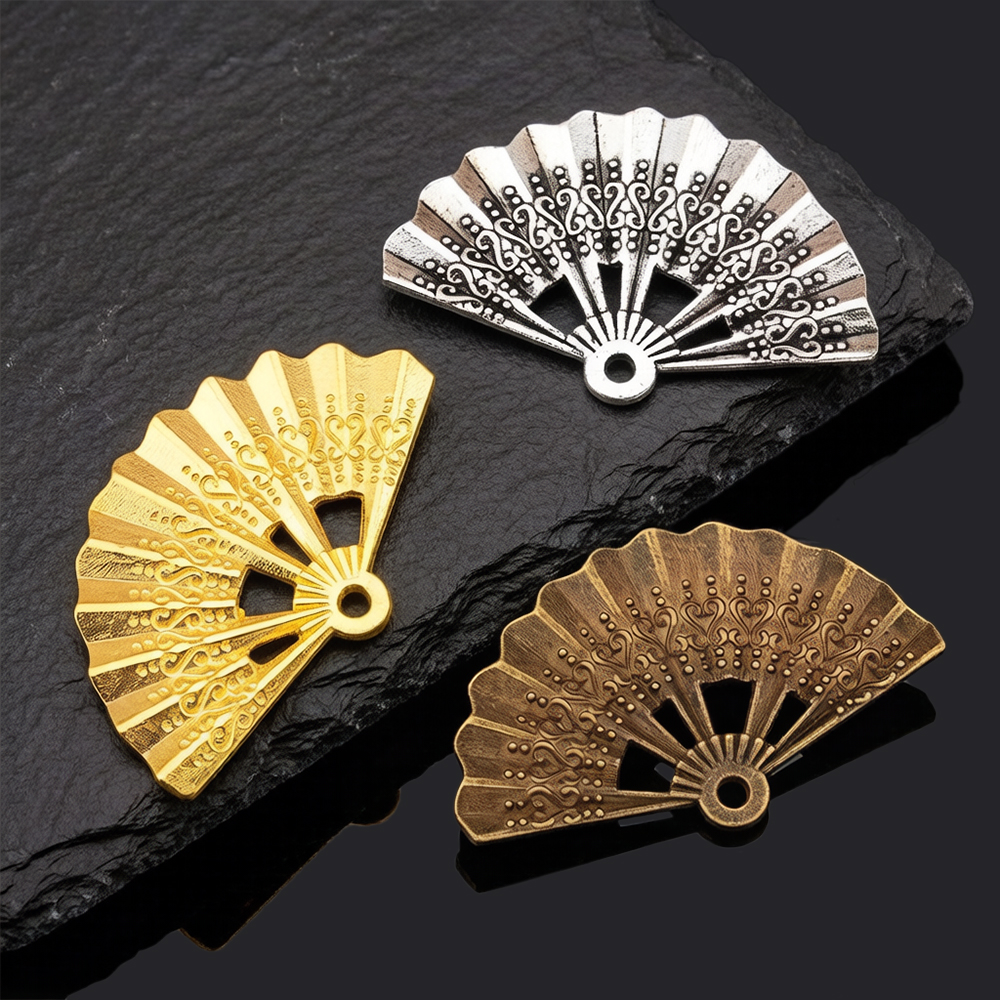 10pcs Vintage Charms Fan 21x33 - огляд і ціна Vintage Fashion Earrings
