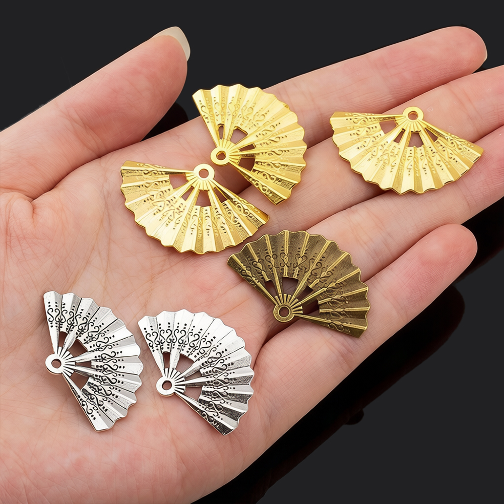 10pcs Vintage Charms Fan 21x33 - огляд і ціна Vintage Fashion Earrings