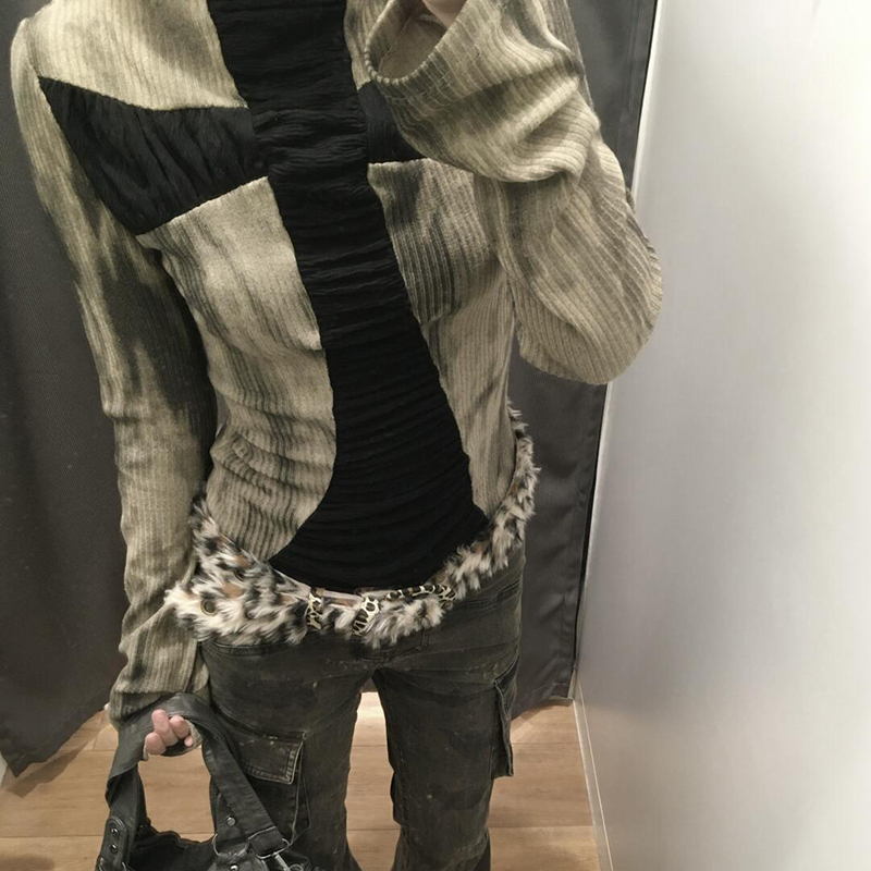 Goth Cross Subculture slim top - огляд і ціна Turtleneck Knit 90S