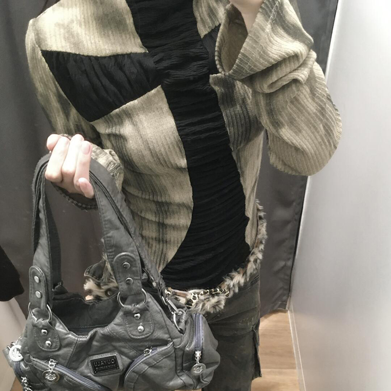 Goth Cross Subculture slim top - огляд і ціна Turtleneck Knit 90S