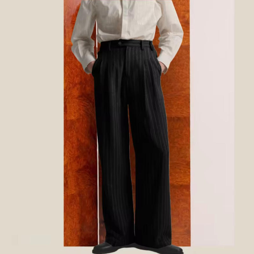 Men's Striped Pants High-Stree - огляд і ціна Vintage Fashion Old Money