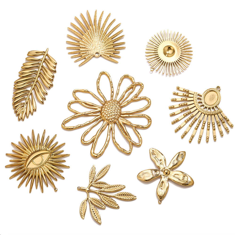 5pcs Stainless Steel Flower Ch - огляд і ціна Vintage Fashion Earrings