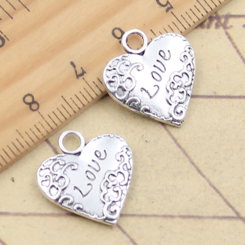 10pcs Charms Heart Love 19x18m - огляд і ціна Vintage Fashion Finds