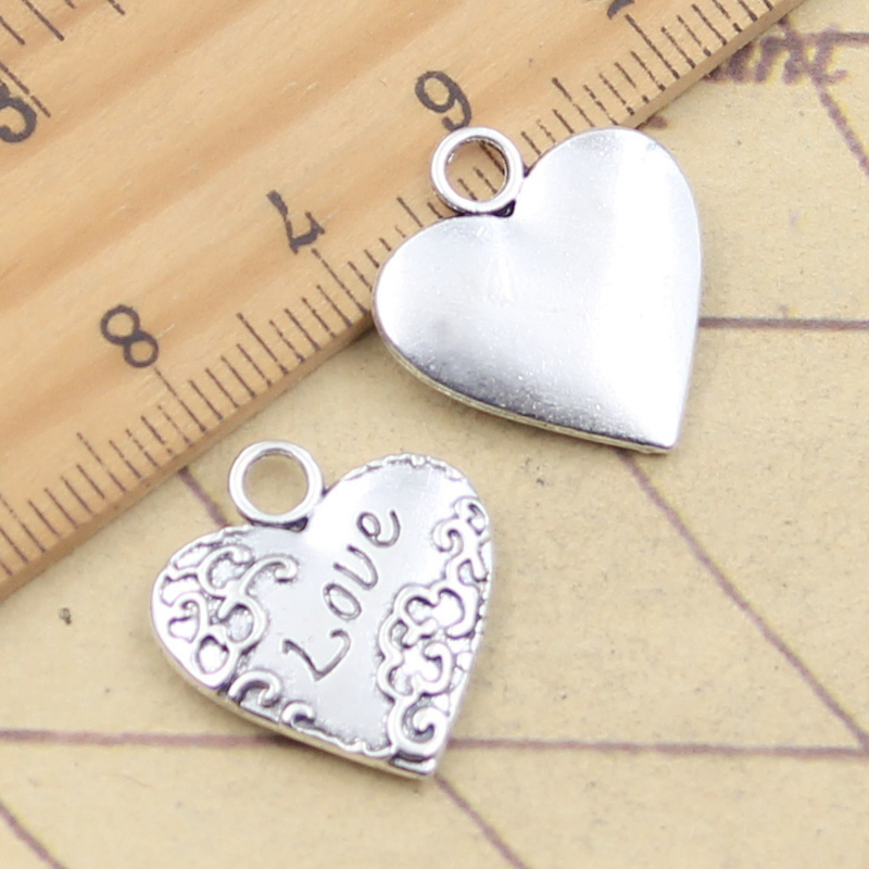 10pcs Charms Heart Love 19x18m - огляд і ціна Vintage Fashion Finds