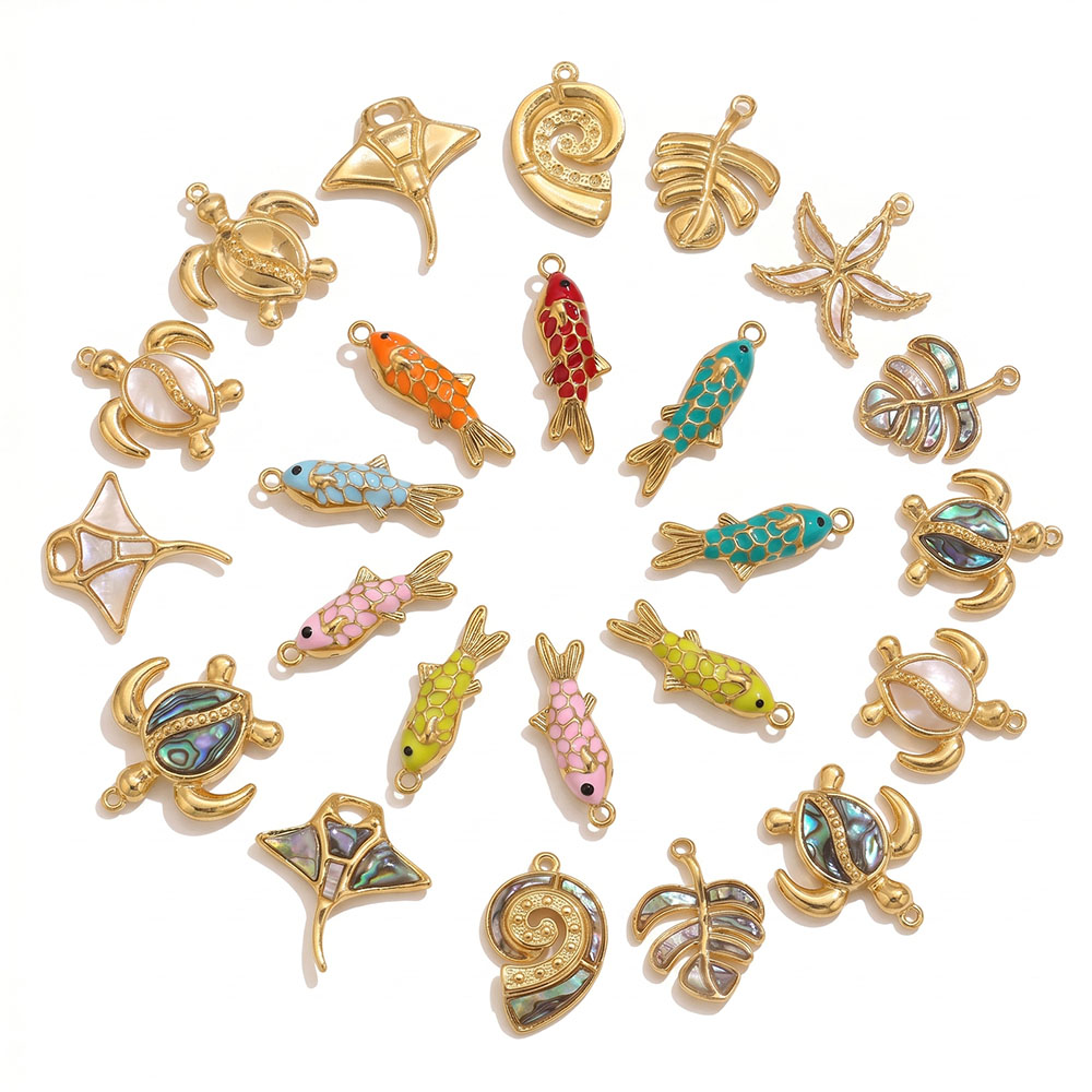 2pcs Enamel Ocean Animal Charm - огляд і ціна Vintage Fashion Finds