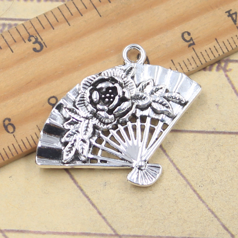 5pcs Charms Flower Fan 25x36mm - огляд і ціна Vintage Fashion Finds