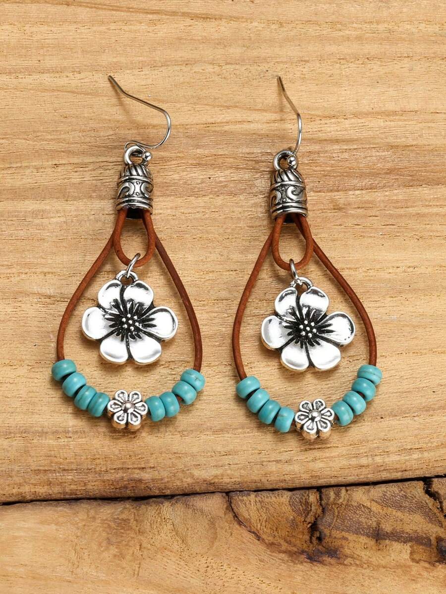 1 Pair Bohemian Style Alloy Pl - огляд і ціна Vintage Fashion Earrings