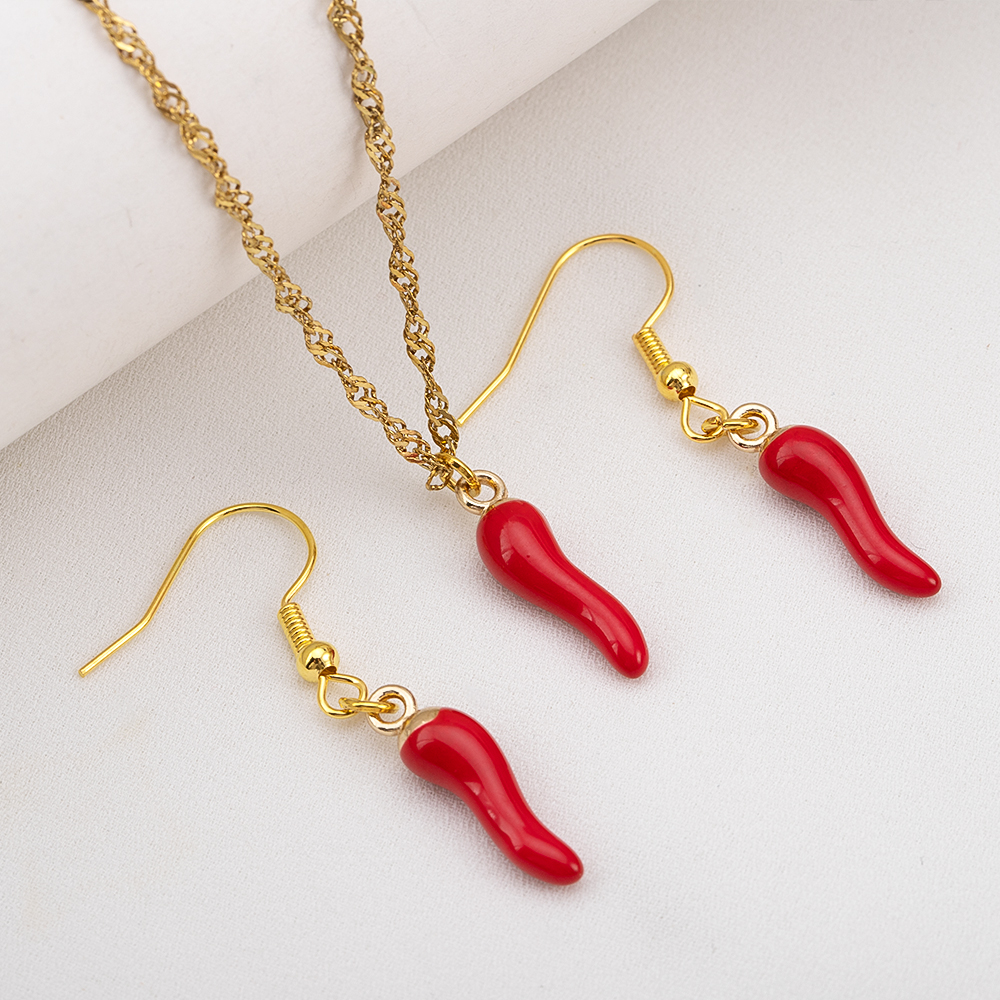 10pcs 5pcs 20pcs Red Hot Chili - огляд і ціна Vintage Fashion Earrings