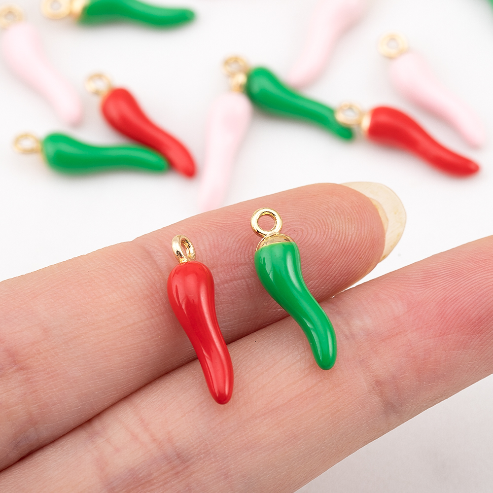 10pcs 5pcs 20pcs Red Hot Chili - огляд і ціна Vintage Fashion Earrings