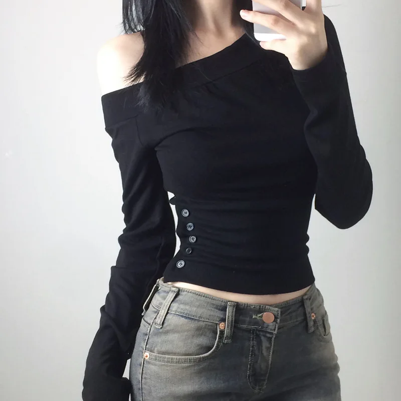 Y2K Vintage Pleated Button T-S - огляд і ціна Usa Vintage Fashion