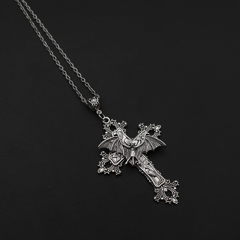 Large Bat Cross Necklace Penda - огляд і ціна Vintage Victorian Fashion