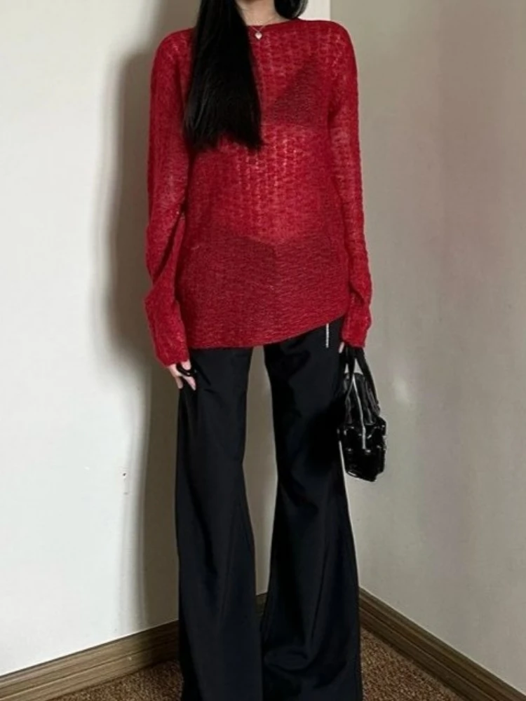 Y2K See-Through Knitted Women' - огляд і ціна Usa Vintage Fashion