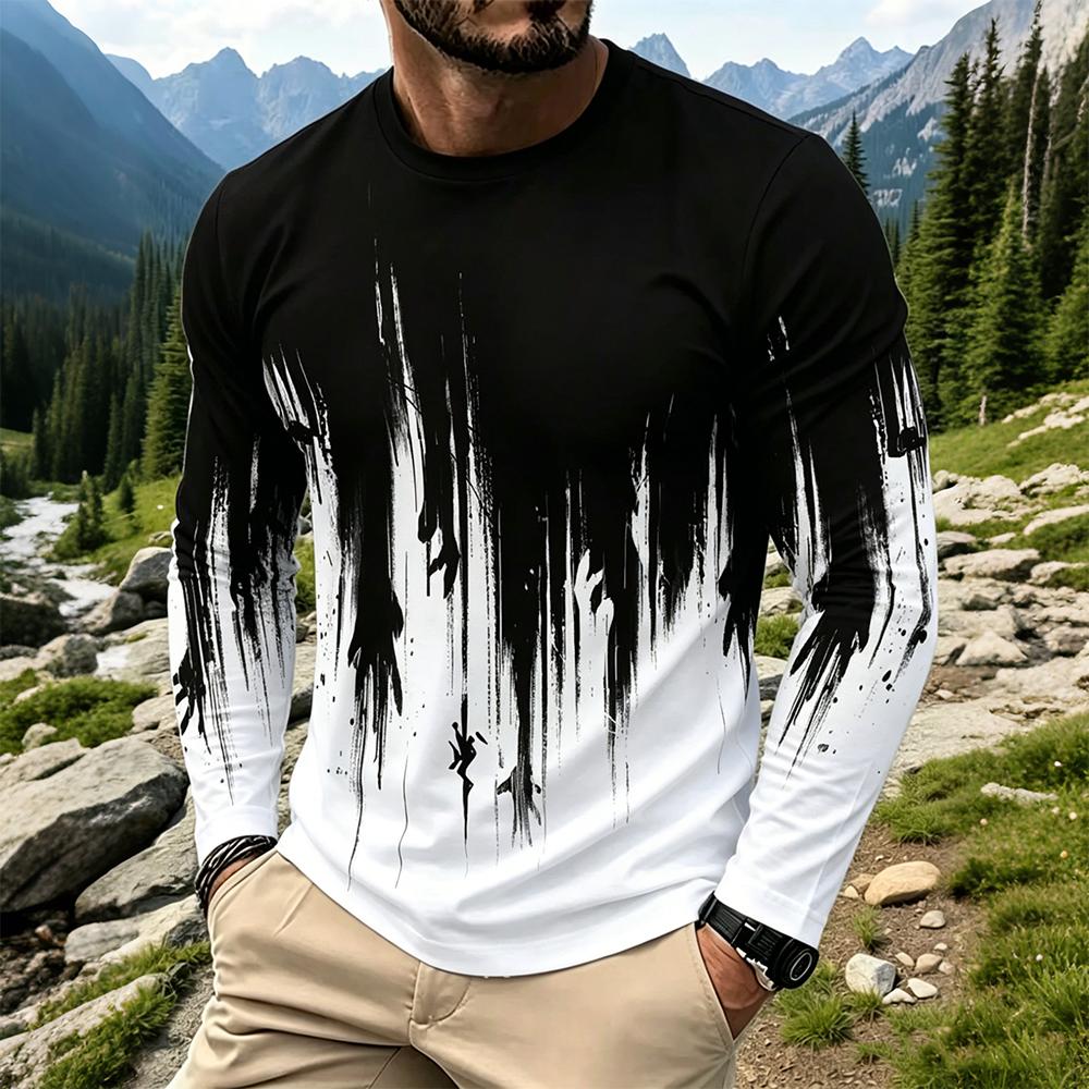 Men's Gradient Ink Splash Long - огляд і ціна Usa Vintage Fashion