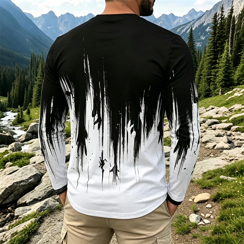 Men's Gradient Ink Splash Long - огляд і ціна Usa Vintage Fashion