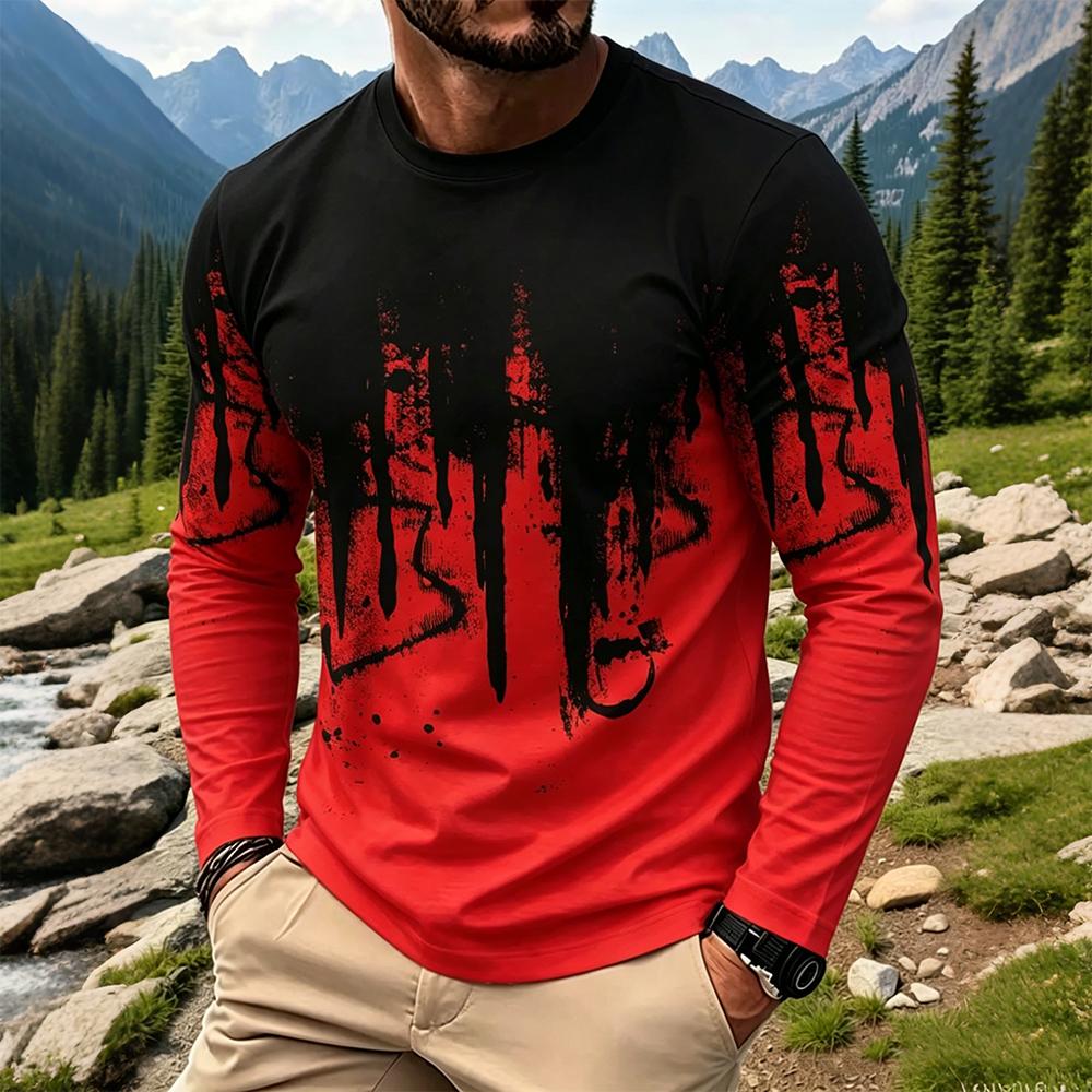 Men's Gradient Ink Splash Long - огляд і ціна Usa Vintage Fashion